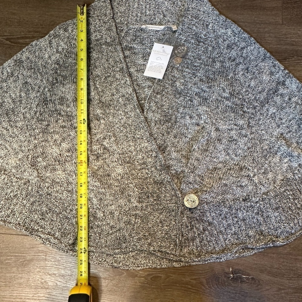 Soft Surroundings Chiang Mai Cotton Knit Wrap Poncho Cardigan - Picture 7 of 8